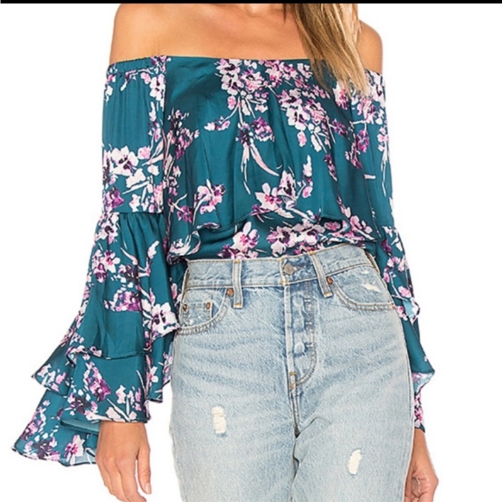 Bell Sleeve shirt cherry blossoms
